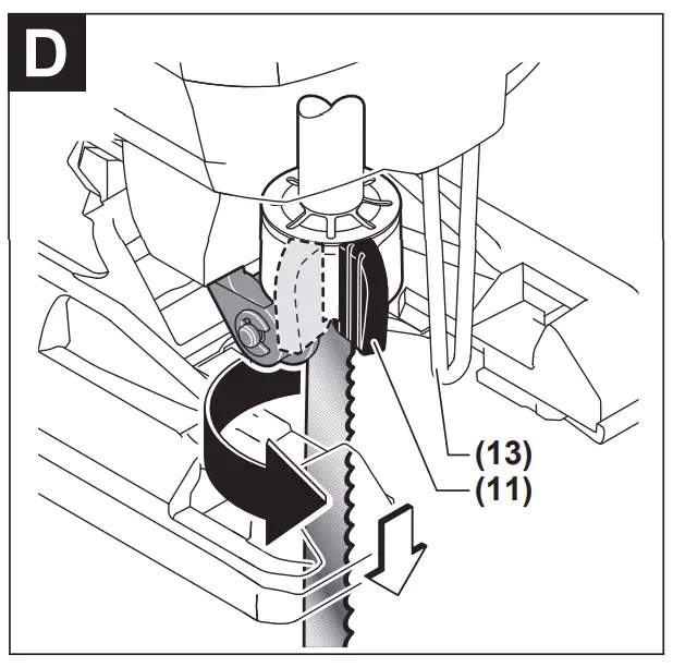 Ejecting the saw blade
