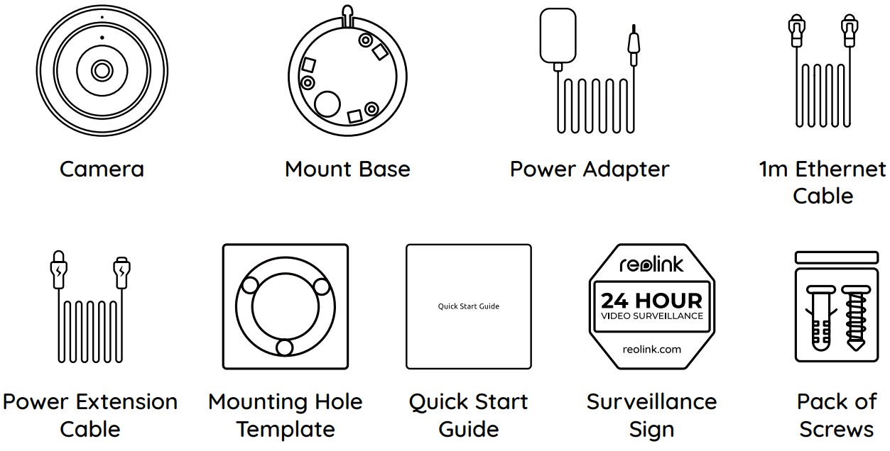 reolink FE W 6MP WiFi 360 Degree Panoramic Fisheye Camera - fig