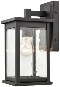 MILLENNIUM LIGHTING 4101-PBK Bowton 1 Light Outdoor Wall Mount 1