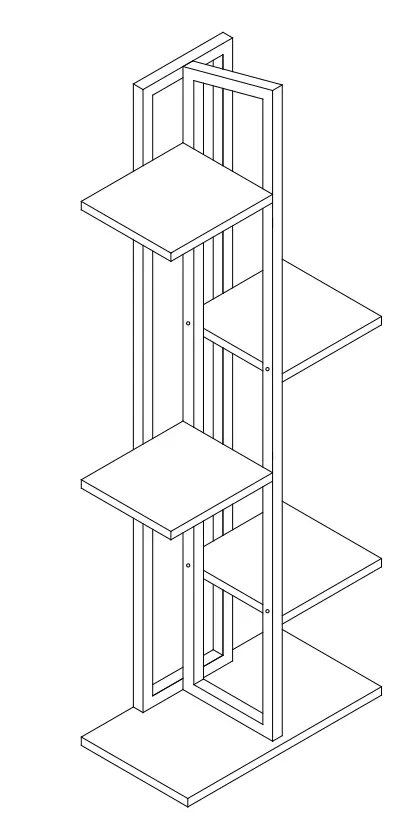 Outsunny 845-759V00WT 5 Tier Corner Plant Stand