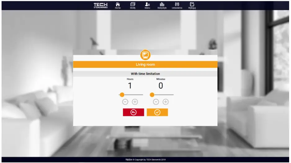 TECH CONTROLLERS EU M 9r Wired Control Panel - Constant temperature