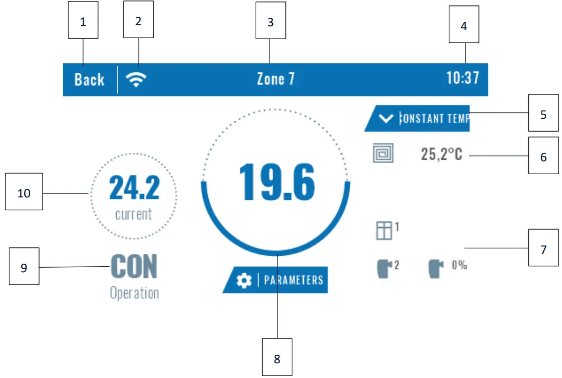 TECH CONTROLLERS EU M 9r Wired Control Panel - master controller