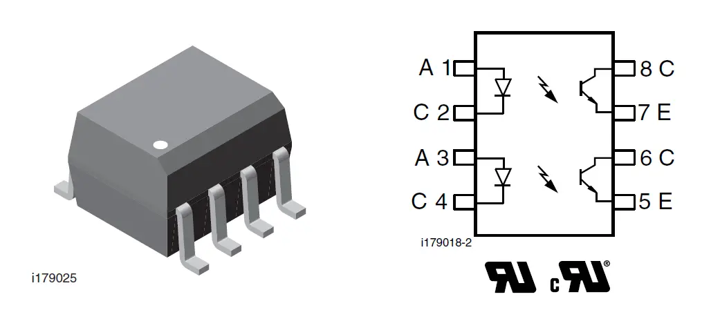 Vishay-Semiconductors-ILD205T-Optocoupler-Phototransistor-Output-Dual-Channel-01