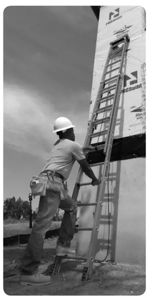 MOVE SAFELY AS YOU ASCEND AND DESCEND THE LADDER