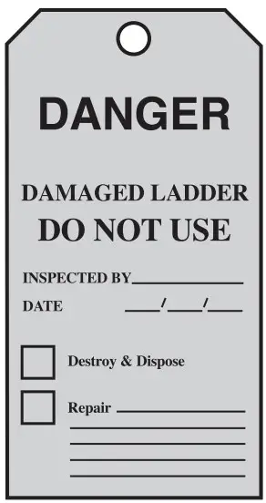 LOOK FOR DAMAGED OR MISSING PARTS