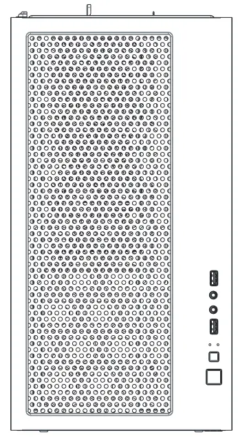 AZZA CSAZ-480 Aero Gaming Computer Case - Control Panel