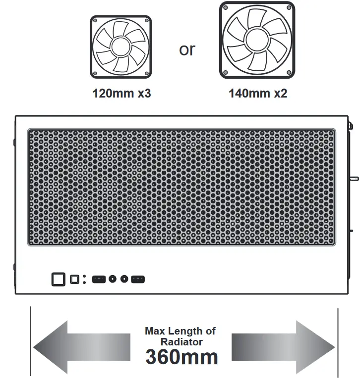 AZZA CSAZ-480 Aero Gaming Computer Case - Cooling System 1