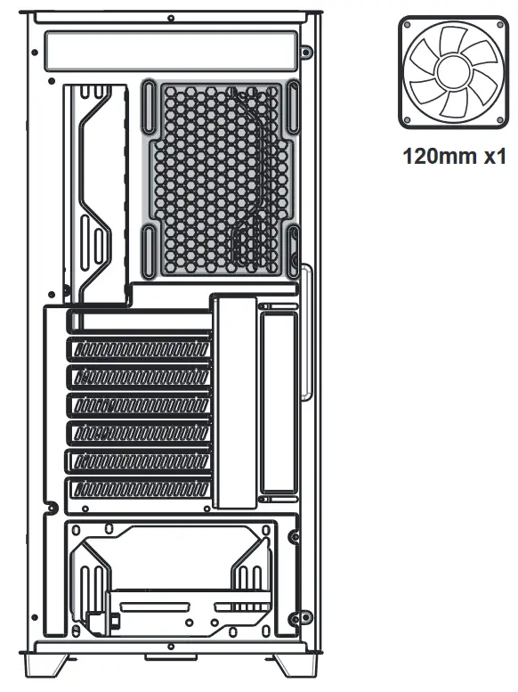 AZZA CSAZ-480 Aero Gaming Computer Case - Cooling System 2