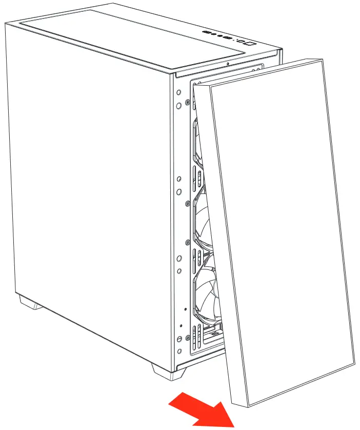 AZZA CSAZ-480 Aero Gaming Computer Case - Front Panel