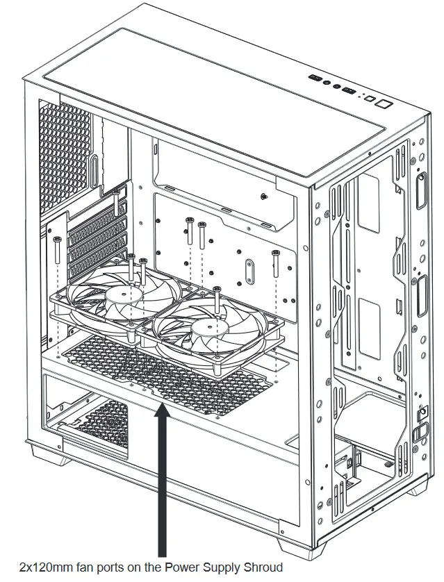 AZZA CSAZ-480 Aero Gaming Computer Case - PSU Fans