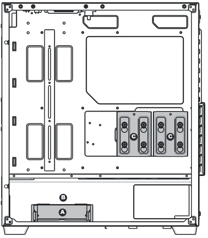 AZZA CSAZ-480 Aero Gaming Computer Case - SSD Installation 1