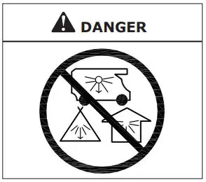 COSTWAY NP10632WL-BN 40 Inch Stone Metal Round Propane Gas Fire Pit Table User Manual - Danger