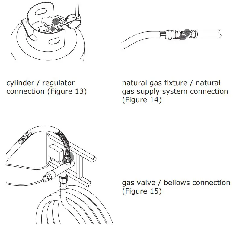 COSTWAY NP10632WL-BN 40 Inch Stone Metal Round Propane Gas Fire Pit Table User Manual - Figure 13,14,15