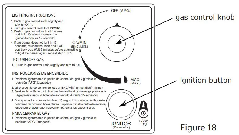 COSTWAY NP10632WL-BN 40 Inch Stone Metal Round Propane Gas Fire Pit Table User Manual - Figure 18