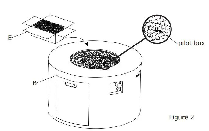 COSTWAY NP10632WL-BN 40 Inch Stone Metal Round Propane Gas Fire Pit Table User Manual - Figure 2
