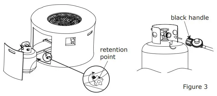 COSTWAY NP10632WL-BN 40 Inch Stone Metal Round Propane Gas Fire Pit Table User Manual - Figure 3
