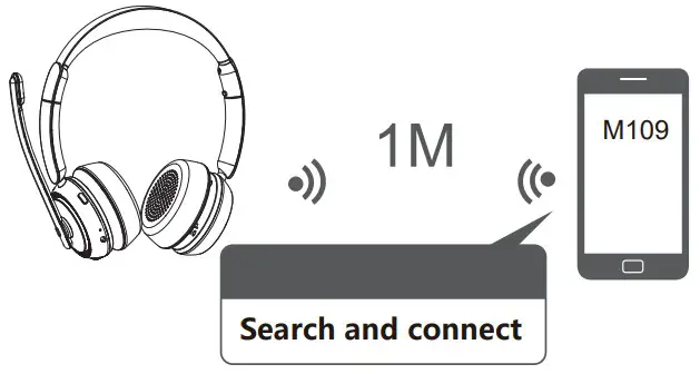 Sky Wing M109 Stereo Bluetooth Headset - Bluetooth Pairing 2