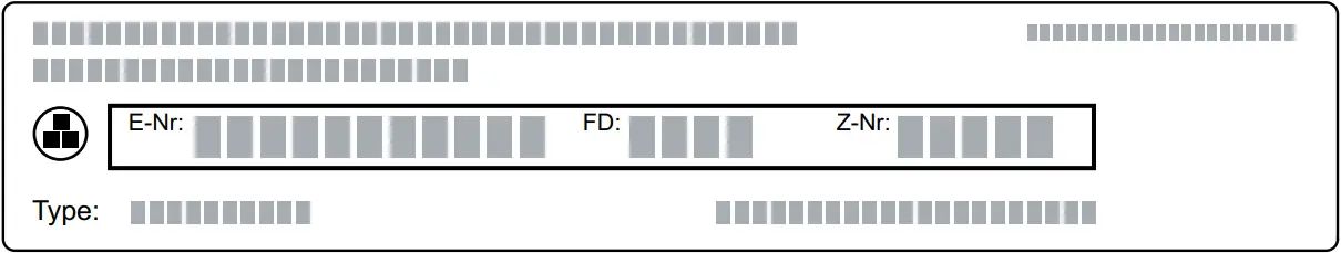 Gaggenau VG491215AU - E number and FD number