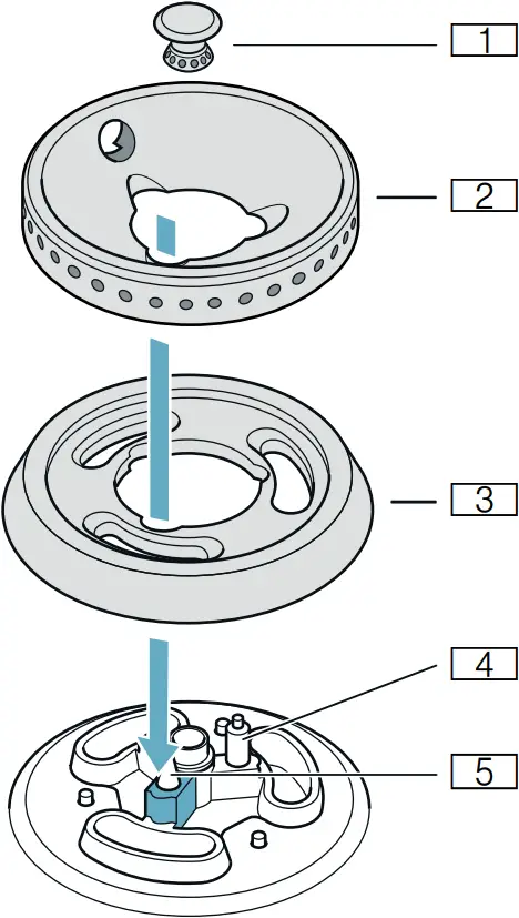 Gaggenau VG491215AU - Individual parts of the burners