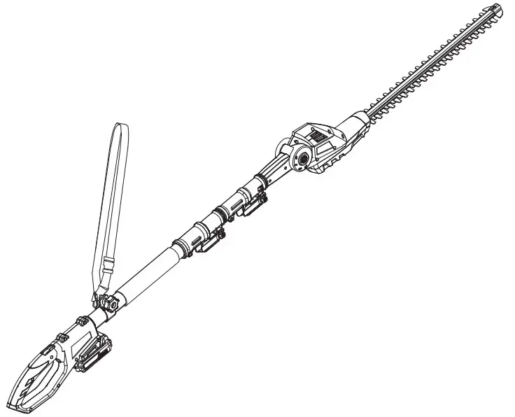 HAWKSMOOR 86566 18V Cordless Pole Hedge Trimmer