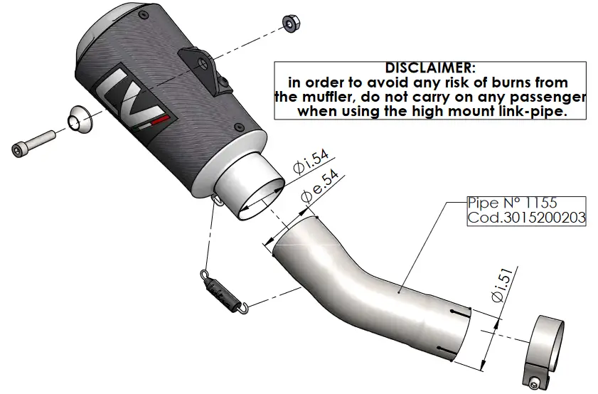 LeoVince 15200C Exhaust Muffler - diagram 2