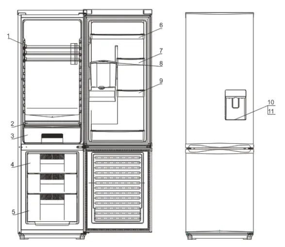 CANDY CCG1S 518EX Refrigerator -