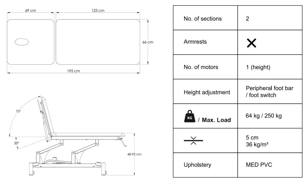 COiNFYCARE EL032 Electric Treatment Table User Manual - EL02