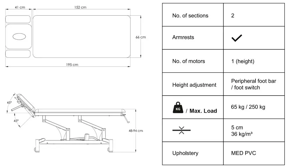 COiNFYCARE EL032 Electric Treatment Table User Manual - EL022