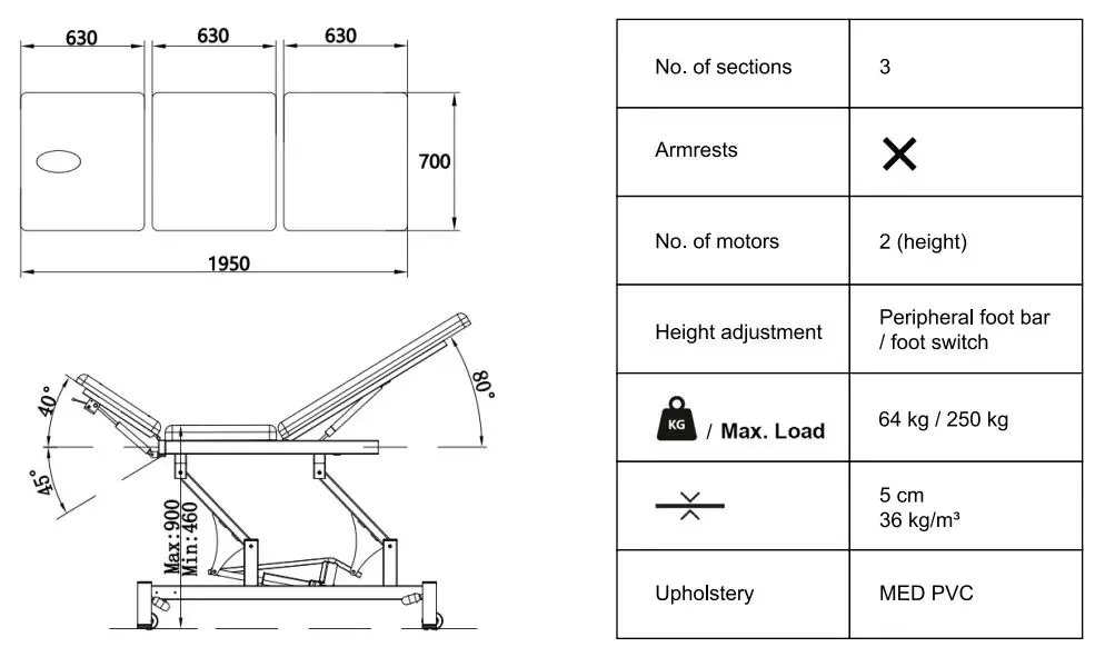 COiNFYCARE EL032 Electric Treatment Table User Manual - EL03EM