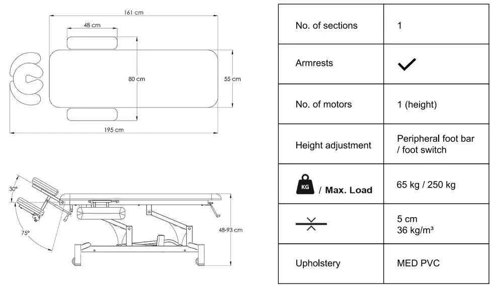 COiNFYCARE EL032 Electric Treatment Table User Manual - EL11AR