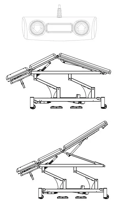COiNFYCARE EL032 Electric Treatment Table User Manual - Use the foot switch to adjust in inclination