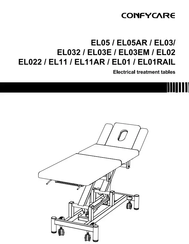 COiNFYCARE EL032 Electric Treatment Table User Manual