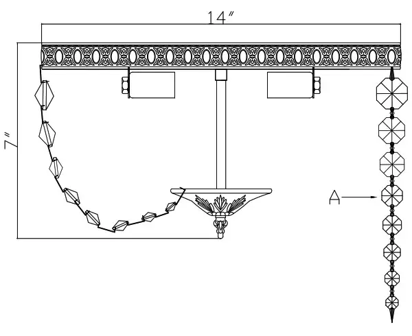 Crystorama 712-EB-CL-S Three Light Ceiling Mount - fig