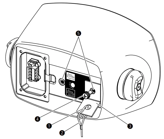 Attaching the Fall Prevention Wire to the Speaker