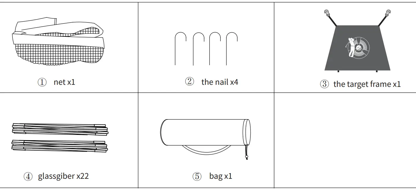 Alpulon ZMWV067 3 In 1 Portable 10 Feet Golf Practice Set 