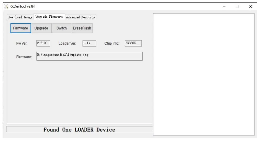 Upgrade FW for Sundial with Windows PC