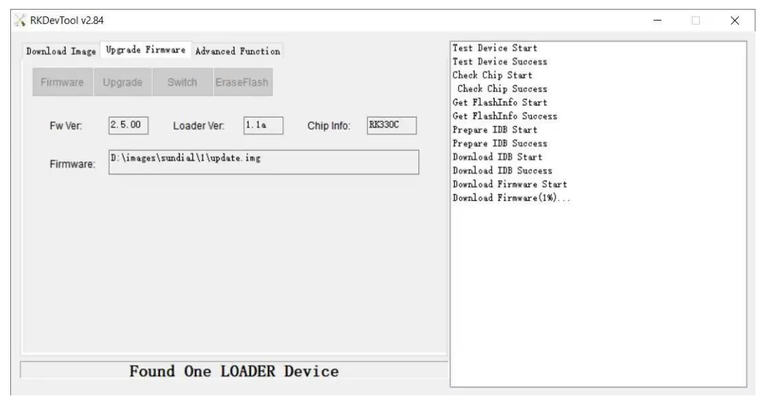 Upgrade FW for Sundial with Windows PC