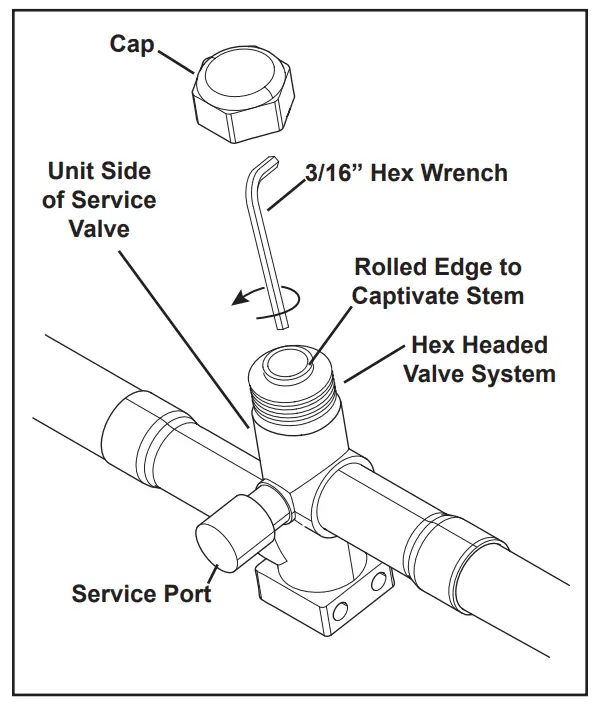 American Standard 4A6H6 Split System Heat Pumps - Service Valve 1