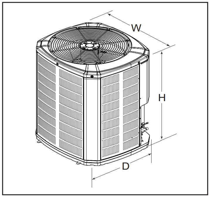 American Standard 4A6H6 Split System Heat Pumps - Weight