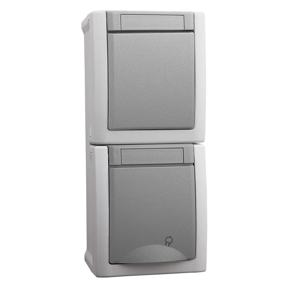 Panasonic Wptc4861-2gr Pacific One Way Switch And 2p+e Socket With Shutter Instruction Manual