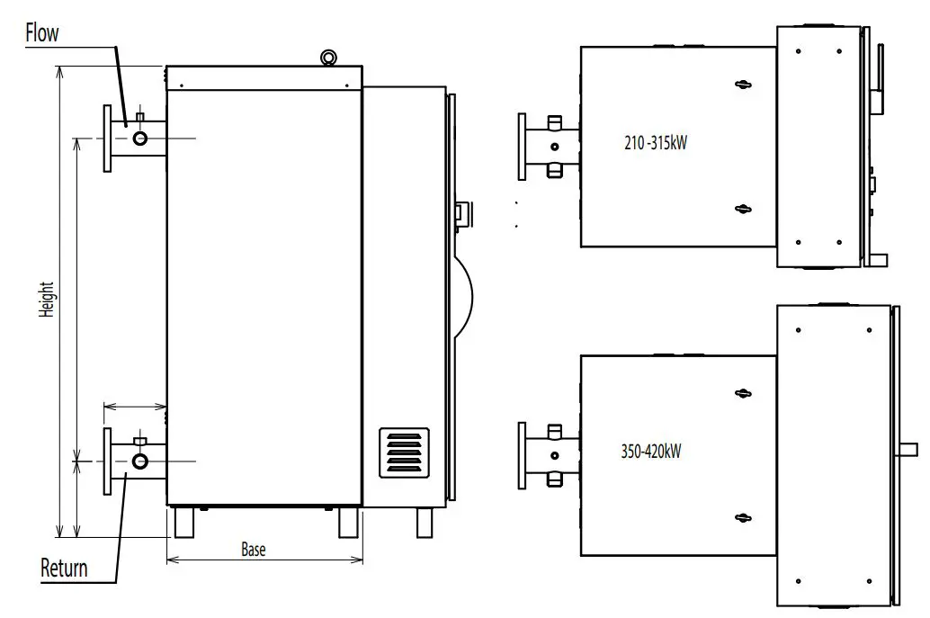 FLEXIHEAT UK 120 ME Standard Electric Boiler User Manual - Drawings
