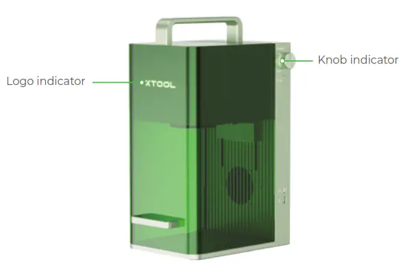 XTOOL F1 Portable IR and Diode Laser Engraver - Indicator description