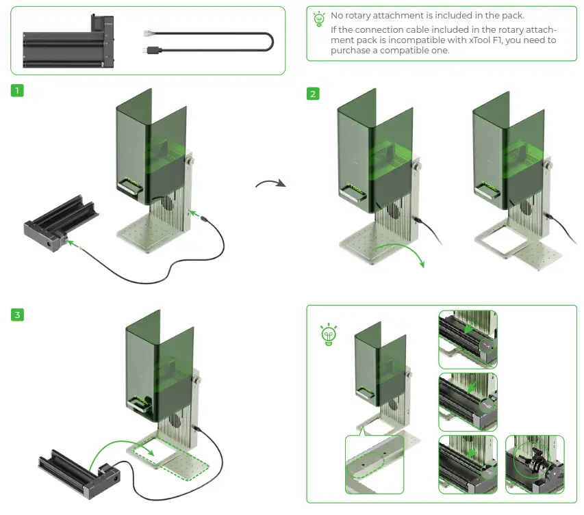 XTOOL F1 Portable IR and Diode Laser Engraver - connection cable
