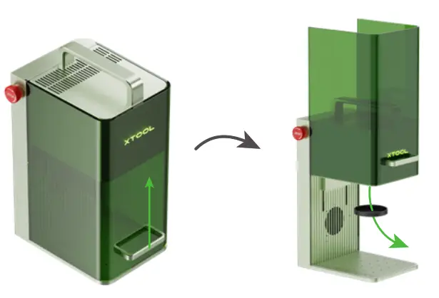 XTOOL F1 Portable IR and Diode Laser Engraver - lens protector