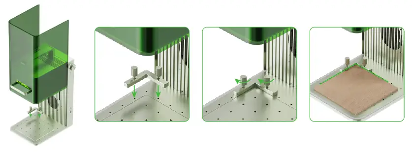 XTOOL F1 Portable IR and Diode Laser Engraver - material