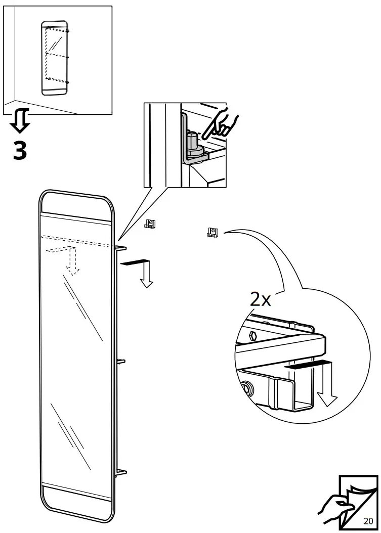 IKEA GRANVÅG Mirror with Storage - fig 5
