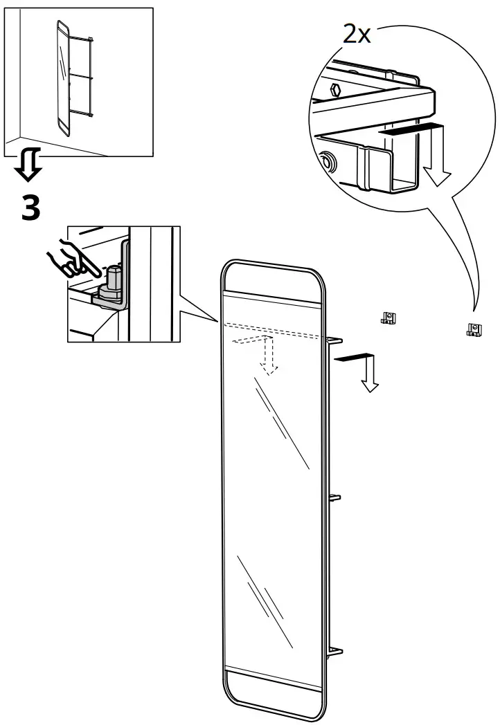 IKEA GRANVÅG Mirror with Storage - fig 6