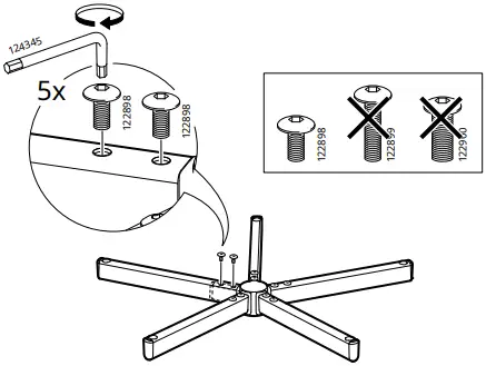 IKEA AA-2261288-2-101 RENBERGET Swivel Chair Bomstad Black B2
