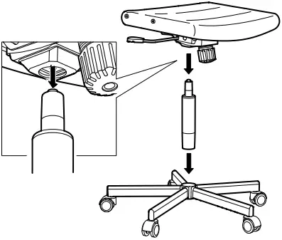 IKEA AA-2261288-2-101 RENBERGET Swivel Chair Bomstad Black B6