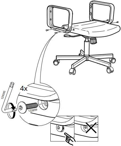 IKEA AA-2261288-2-101 RENBERGET Swivel Chair Bomstad Black C2